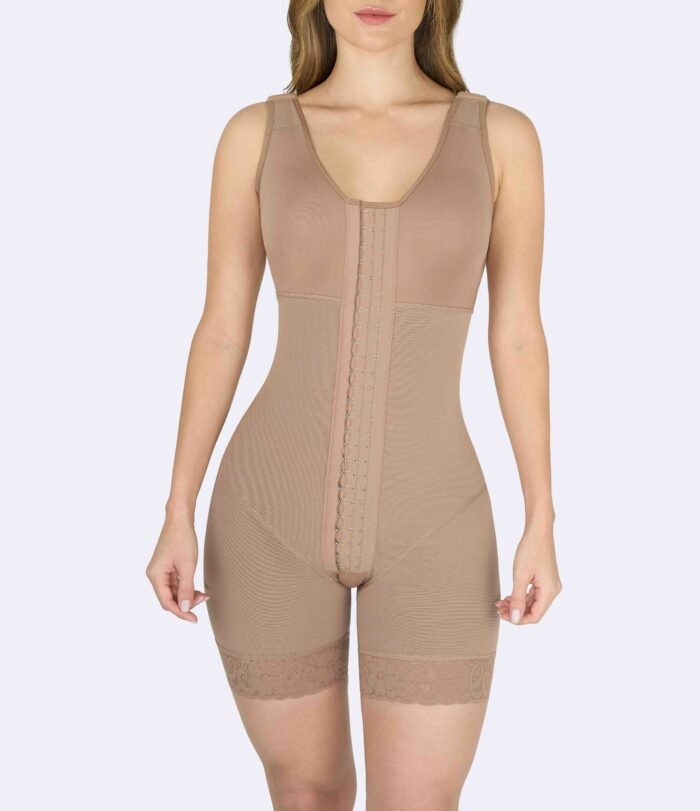 Model Wearing Full Body with Built-In Bra – High Compression