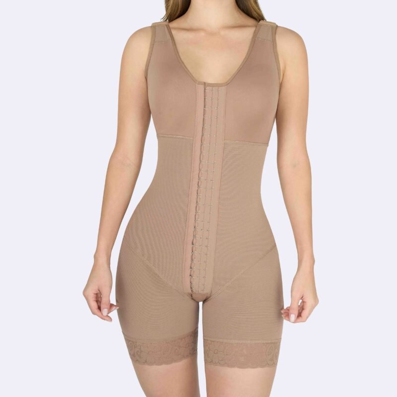 Model Wearing Full Body with Built-In Bra – High Compression