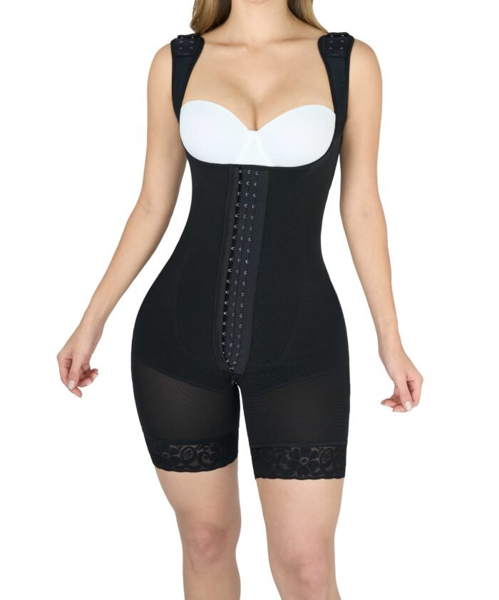 Model wearing Full Body with Hooks – High Compression
