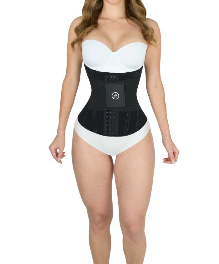 Model Wearing Hourglass Waist Cincher with Elastic – Max Compression