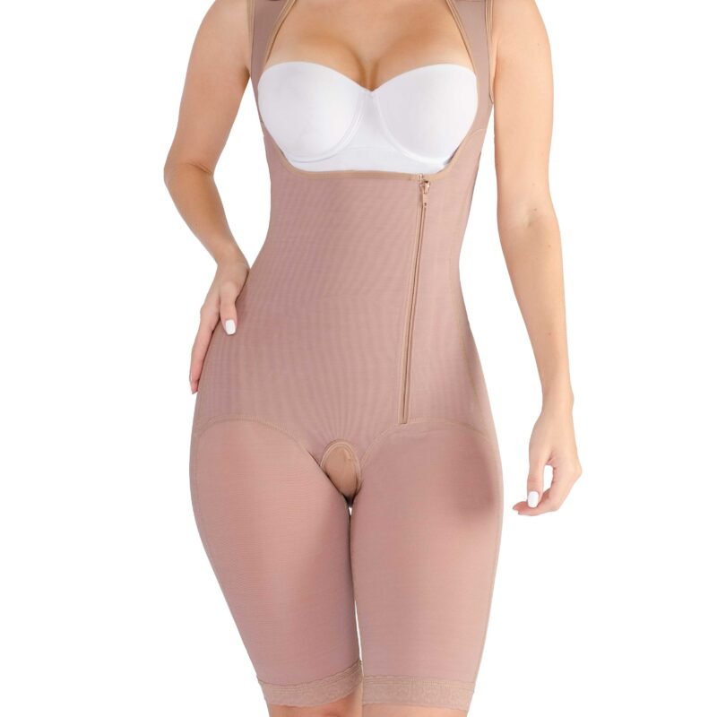 Model Wearing Post-Surgery with Side Zipper – Medium Compression